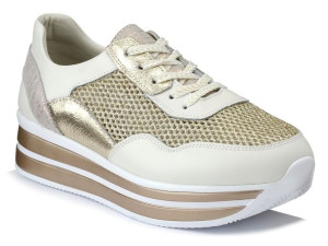 Sneakersy damskie skórzane S.Barski 21958 złote