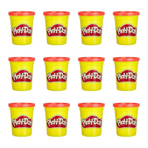 Ciastolina - Play Doh - Tuby Uzupełniające 12-pak - Czerwony - E4826