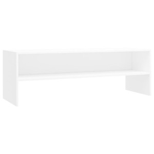 Szafka pod TV, biała, 120 x 40 x 40 cm, płyta wiórowa