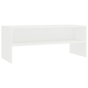 Szafka pod TV, biała, 100 x 40 x 40 cm, płyta wiórowa