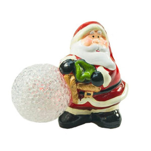 Figurka mikołaj z kulą świecącą 11 cm