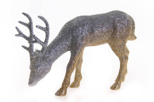 Figurka świąteczna Jeleń Złoto Srebrny  28cm