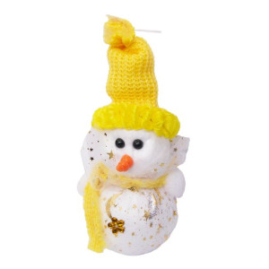 Figurka Bałwan świecący LED 16cm - Żółty