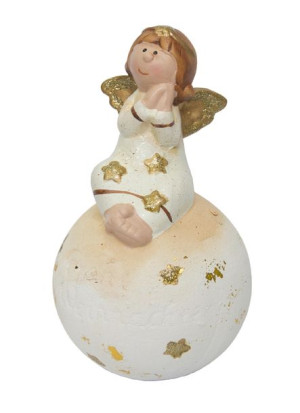 Anioł świąteczny 17,5x10cm figurka