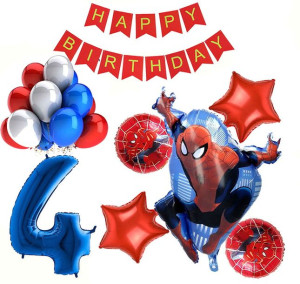 Balony Zestaw Spider Man Na 4 Urodziny