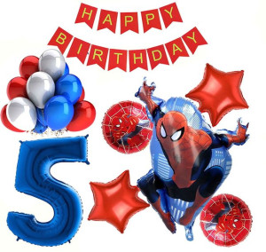 Balony Zestaw Spider Man Na 5 Urodziny