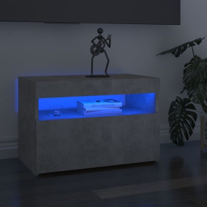 Lumarko Szafka pod TV z oświetleniem LED, szarość betonu, 60x35x40 cm!