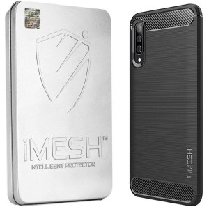 Etui Do Samsung Galaxy A70s Imesh Carbon +szkło 5d