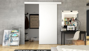 Drzwi przesuwne MARTI I 80cm - naścienne, zabudowa - BIAŁY