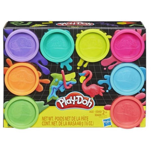 Ciastolina - Play Doh - 8x Tuba - Neonowe Kolory - E5044
