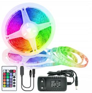 Taśma Led Kolorowa Rgb Wodoodporna + Pilot 5m