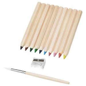 Ikea Mala Kredki, Różne Kolory 10szt + Temperówka