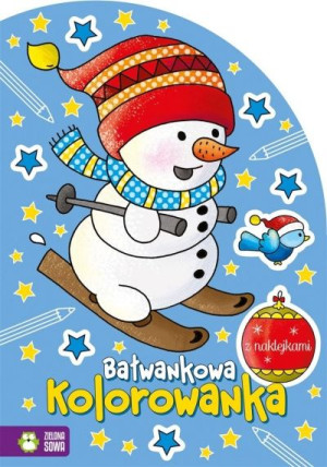 Świąteczne kolorowanki. Bałwankowa kolorowanka