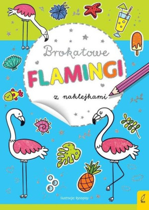Brokatowe flamingi z naklejkami