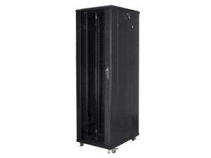 Szafa Instalacyjna Rack Stojąca 19" 42u 600x1000 Czarna Lanberg (flat Pack)