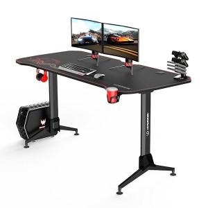 ULTRADESK Biurko dla gracza GRAND RED, 160x75 cm, 70-80 cm, 3 st. regulacji