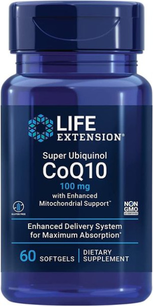 Super Ubiquinol CoQ10 with Enhanced Mitochondrial Support 100 mg ( 60 kaps.