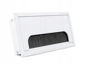 Przepust na kable metalowy BIAŁY 160x81 mm
