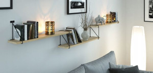Podpora Pod Półkę Metalowa Loft Czarna 20 Kg 2 Szt
