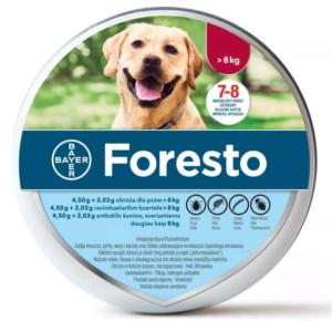 FORESTO Obroża Na Kleszcze Pchły Przeciwpchelna Psa Powyżej 8kg dł.70 cm