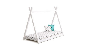 Klasyczne TIPI drewniane łóżko 200x90 BIAŁE