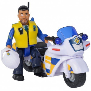 Strażak Sam - Motor Policyjny Z Figurką - Simba - 925-1092