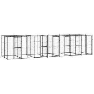 Kojec zewnętrzny dla psa, stalowy, 16,94 m²