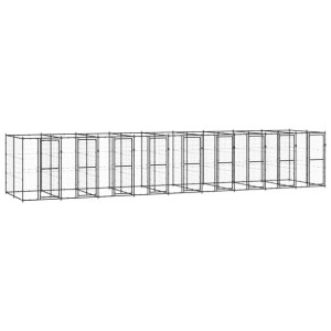 Kojec zewnętrzny dla psa, stalowy, 21,78 m²