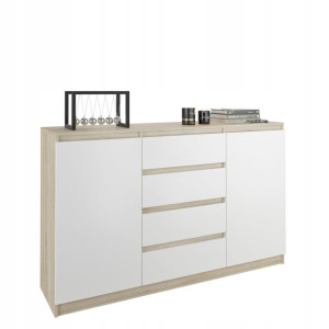 Komoda 160 Szafka 4 Sz. 3 Półki Sonoma Mix R160s4