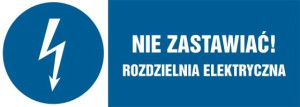 Nie zastawiać, rozdzielnia elektryczna HF021AIPN