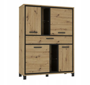 Komoda wysoka nowoczesna dąb artisan TRONDHEIM