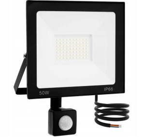 Naświetlacz Led Halogen Lampa 50 W Z Czujnik Ruchu