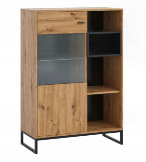 Witryna komoda dąb artisan PERLA