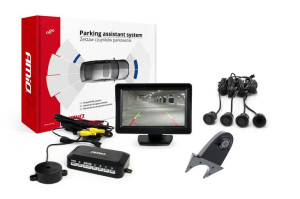 Zestaw czujników parkowania tft01 4,3" z kamerą hd-502-ir 4 sensory czarne