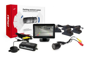 Zestaw czujników parkowania tft01 4,3" z kamerą hd-301-ir 4 sensory czarne