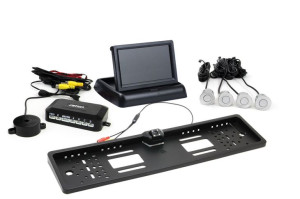 Zestaw czujników parkowania tft02 4,3" z kamerą hd-402-led 4 sensory srebrn