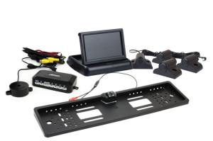 Zestaw czujników parkowania tft02 4,3" z kamerą hd-402-led 4 sensory czarne