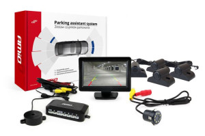 Zestaw czujników parkowania tft01 4,3" z kamerą hd-308-led 4 sensory czarne