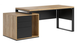 Biurko LOFT industrialne nowoczesne z kontenerem