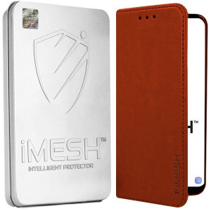 Etui Do Samsung Galaxy A03s Imesh Leather + Szkło