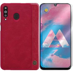 Etui Nillkin Qin Do Galaxy M30 Sm-m305 + Szkło 9h