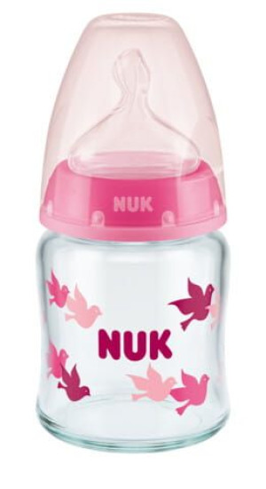 Butelka szklana NUK FC+ 120  ml smoczek silikon M (0-6m)