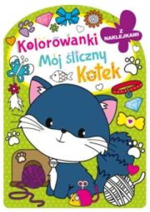 Kolorowanki z wykrojnikiem. Mój śliczny kotek
