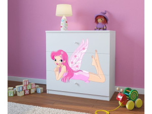 Komoda z nadrukiem, grafiką, obrazkiem Kolekcja Fernando - Różowa Czarodzie