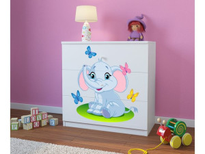 Komoda z nadrukiem, grafiką, obrazkiem Kolekcja Fernando - Elephant