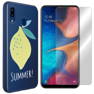 Etui Do Samsung Galaxy A20 Sm-a205 Cytryna + Szkło