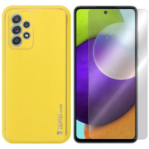 Etui Do Samsung Galaxy A52 Obudowa Leather + Szkło