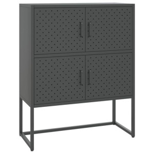 Szafka, antracytowa, 80x35x100 cm, stal