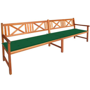 Ławka ogrodowa z poduszkami, 240 cm, lite drewno akacjowe