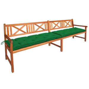 Ławka ogrodowa z poduszkami, 240 cm, lite drewno akacjowe